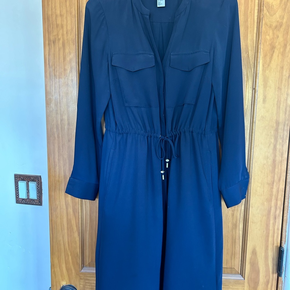Flattering Buttondown Dress With Drawstring Belt - image 3